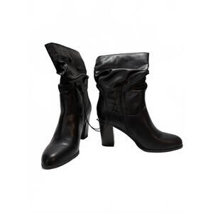 Metropolitan View Black Mid-Calf Leather Boots